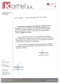 List referencyjny Kartel