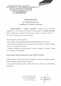 List referencyjny TOM-BUD