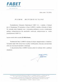 List referencyjny Fabet